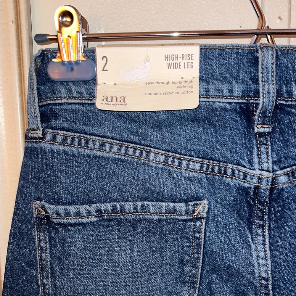 a.n.a Deep Indigo Wide-Leg Jeans - Picture 5 of 5